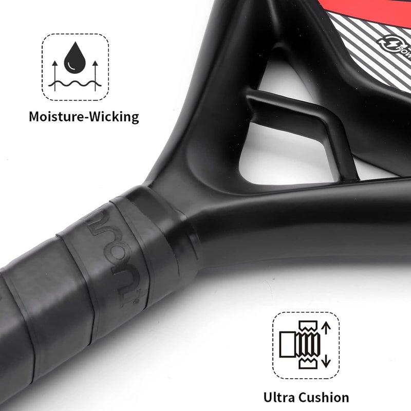 ianoni Padel Racket Carbon Fiber Surface with EVA Memory Flex Foam Core Padel Tennis Racquets Paddle Tennis Racket - Image 4